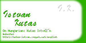 istvan kutas business card